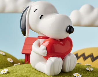 Companion Snoopy X Peanuts Karimoku Sculpture Carved in Walnut