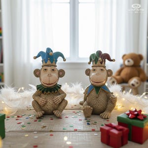 Pair of jester monkeys