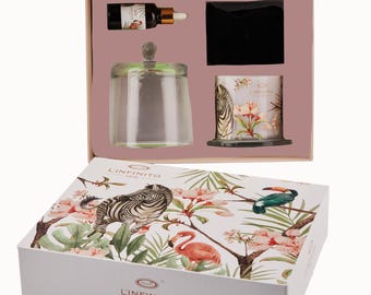 Exotic Set with Stand, Stones and Oil – 10.7 x 14.5 cm