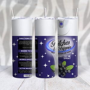 Bitches be Trippin Spray 20 oz Standard gobelet mince Image numérique PNG - Impression de myrtilles