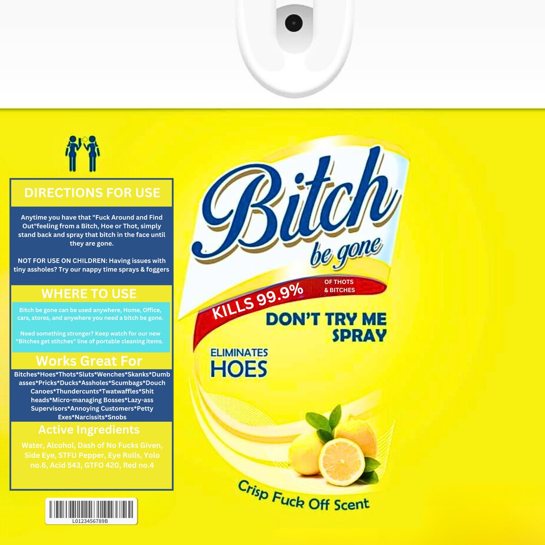Bitch Be Gone Spray PNG Image - Etsy