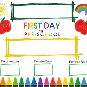 First Day of School Sign, Personalized School Sign, Printable Sign ...