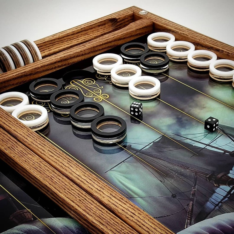 Personalized Backgammon Board. Custom Backgammon. Any Custom Image or