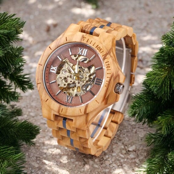 Geschenk zum Gravierte Mechanische Uhr für