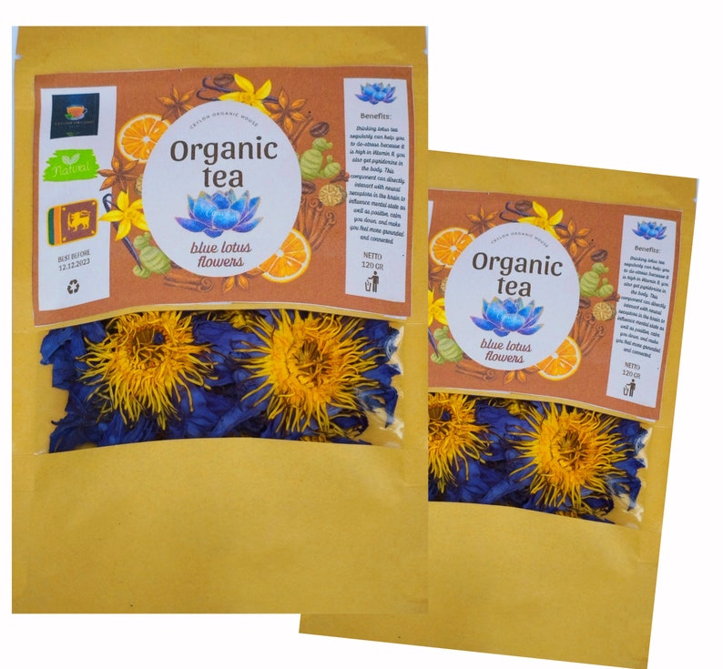 Water Lily Tea, Natural Blue Lotus Water Lily Flowers, Lucid Dream Tea