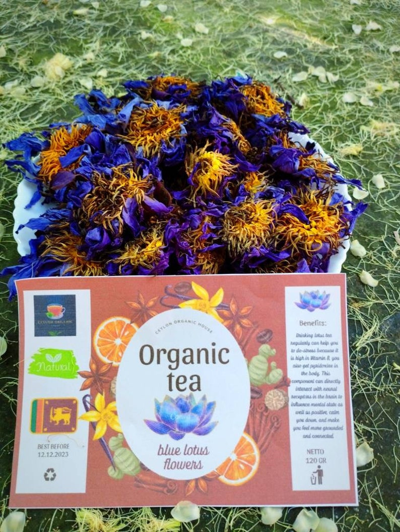 Water Lily Tea, Natural Blue Lotus Water Lily Flowers, Lucid Dream Tea