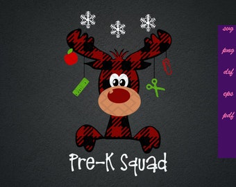 Download Reindeer Squad Svg Etsy