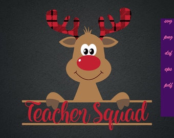 Download Reindeer Squad Svg Etsy