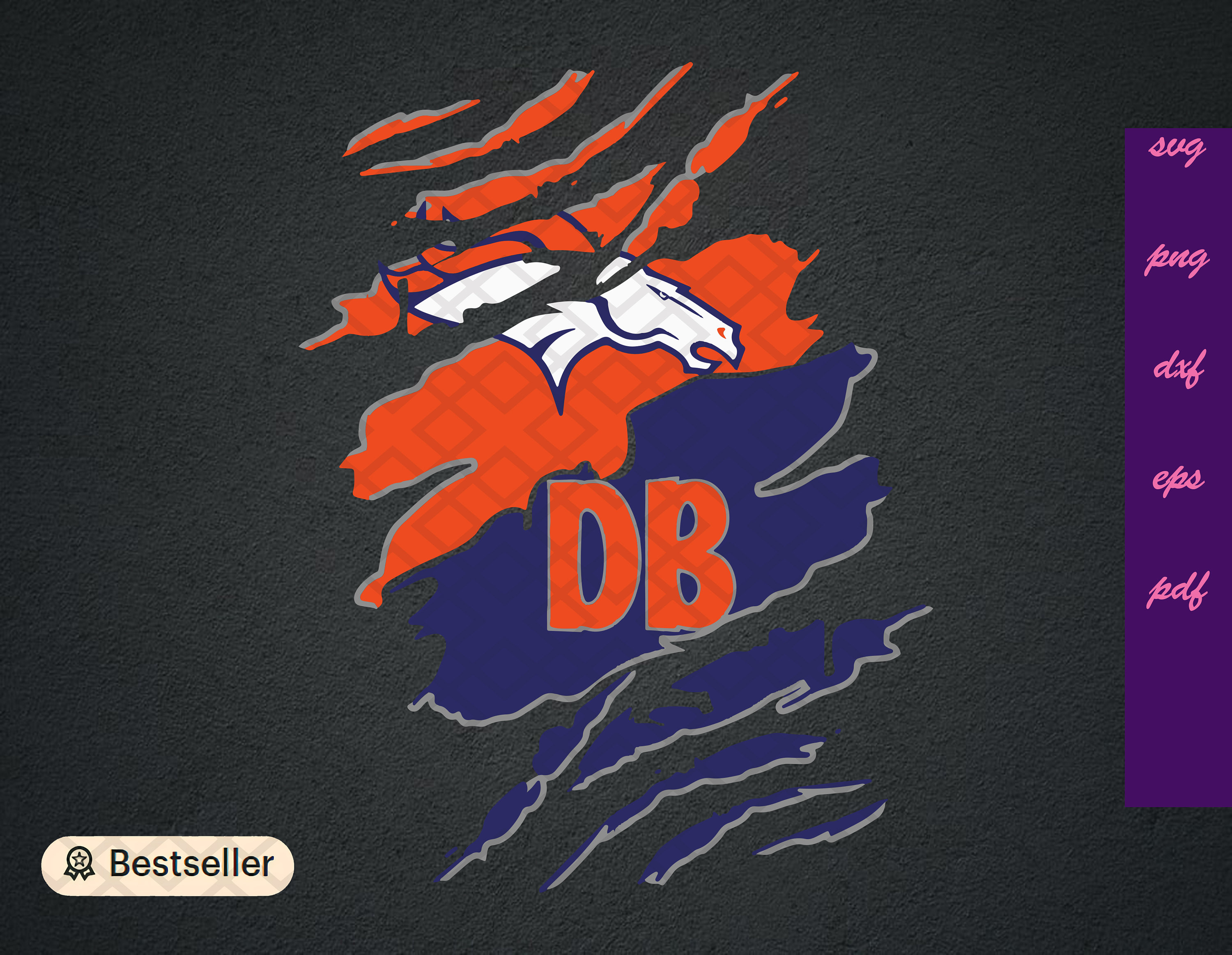 NFL Denver Broncos logo PNG Broncos Logo Svg Broncos Jpg | Etsy