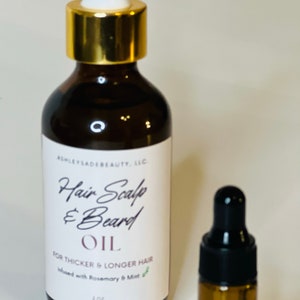 Rosemary Mint Hair Growth Oil / Thick Hair Oil / Scalp oil/ Pre-Poo Treatment oil/ Hair Treatment Oil/ Beard oil / Hair Oil / Handmade
