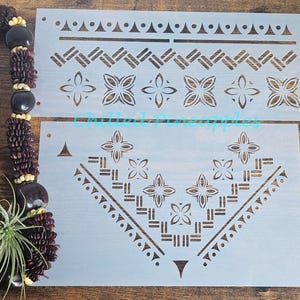 Polynesian Reusable Stencil Pua Pattern DIY Cakes Tribal Painting Fake ...