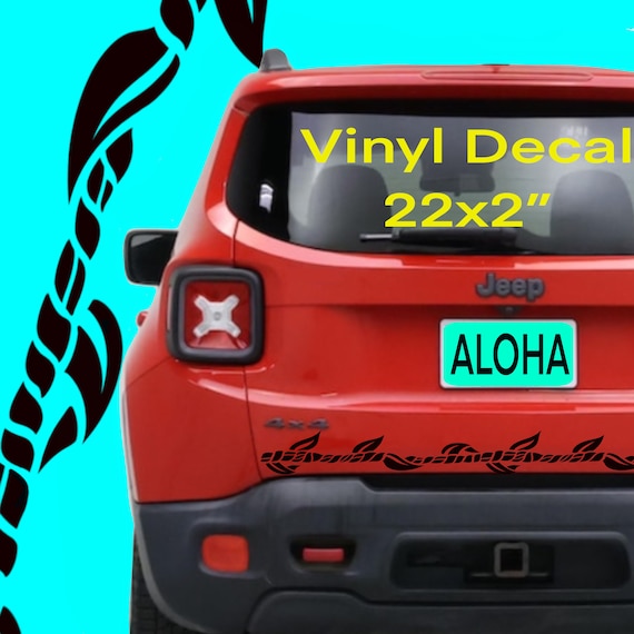Ti Leaf Lei Hawaiian Leaf Lei Polynesian Lei Leaves Decal Outdoor Vinyl Sticker Bumper Sticker Vehicle Auto Wall Sign Making