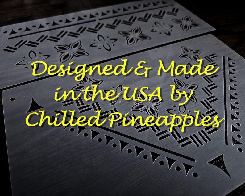 Polynesian Reusable Stencil Pua Pattern DIY Cakes Tribal Painting Fake ...