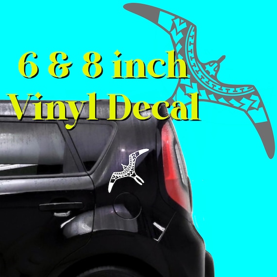 Manu Decal Polynesian Bird Sticker Hawaiian Iwa Vinyl Bumper Sticker Frigate Bird Decal for Vehicle Auto Window Cling Polynesian Tribal