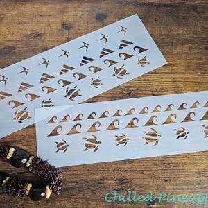 Polynesische Tribal wiederverwendbare Schablone Muster DIY Kuchen Malerei Fake Tattoo Karten Geschenkpapier Dekoration Interior Design Hochzeit Geburtstag