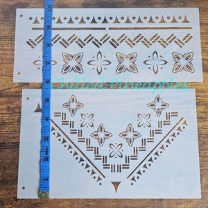 Polynesian Reusable Stencil Pua Pattern DIY Cakes Tribal Painting Fake ...