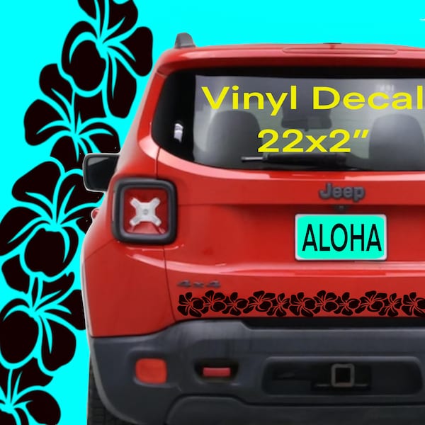 Plumeria Lei Hawaiian Frangipani Polynesian Flower Lei Decal Outdoor Vinyl Sticker Bumper Sticker Vehicle Auto Wall Sign Making