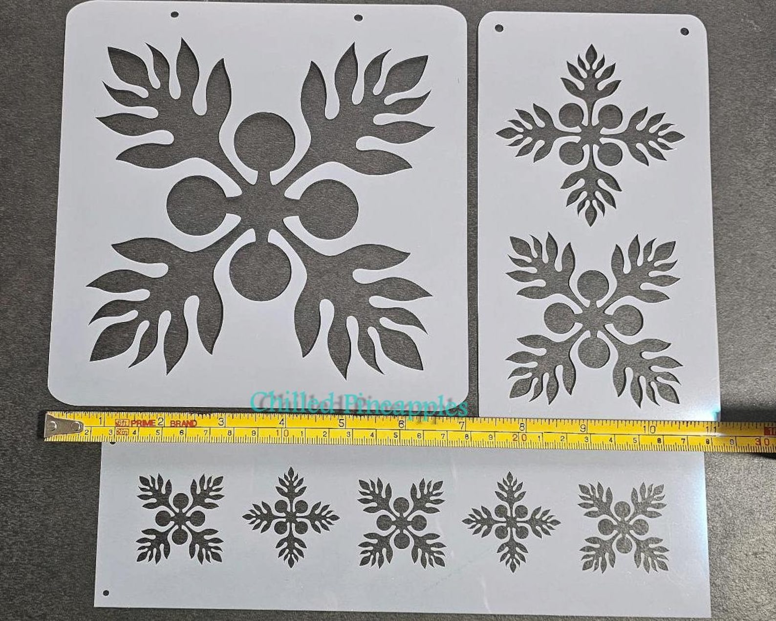 Kukui V1 (R1)- Hawaiian Quilt Pattern Reusable Stencils - DIY Cake ...