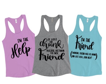 Best Friends Drinking Tanks, Matching Tanks, BFF Tanks, Girls Trip Tanks, Day Drinking Tanks, Drinking Buddies, Party Tanks, Funny Tank Top