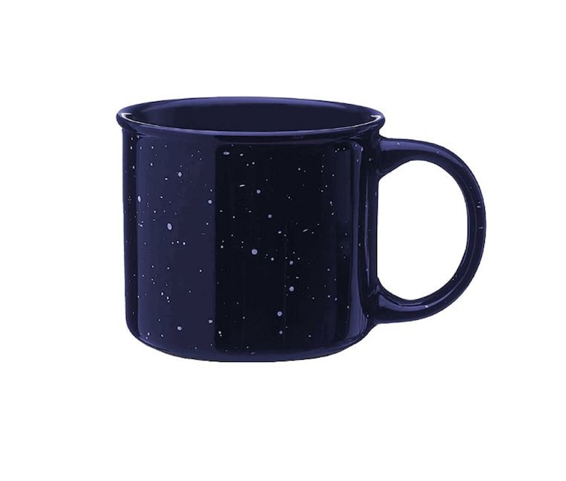 Custom Campfire Mug, Personalized Coffee Mug, Customized Mug, Design Your Own Mug, 15 Ounce Mug, Several Colors Blue