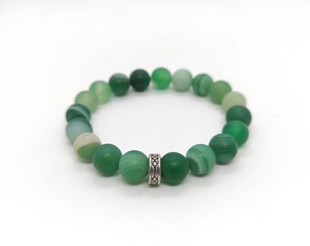 80002374-M10 4MM Matte Green Agate Gemstone Round Loose Beads 15 inch Full Strand