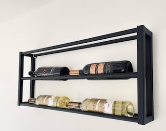 Wall mounted wine rack , wine holder, metal wine rack, wall mount wine rack, Housewarming Gift, Wall Decor