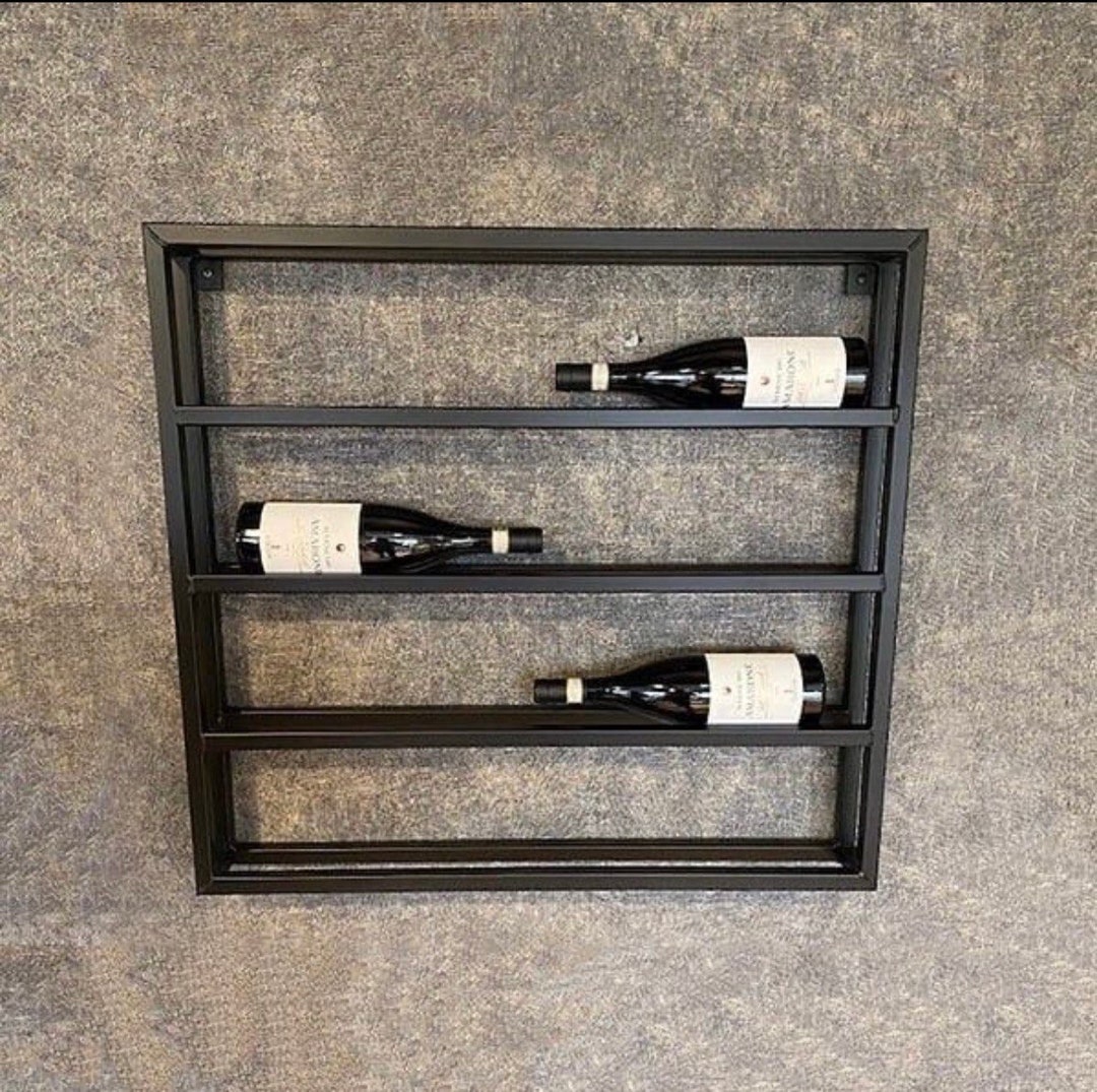 Wine Rack Wine Holder Metal Wine Rack Wall Mount Wine Etsy