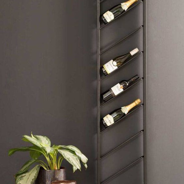 Wall mounted wine rack , wine holder, metal wine rack, wall mount wine rack, Housewarming Gift, Wall Decor