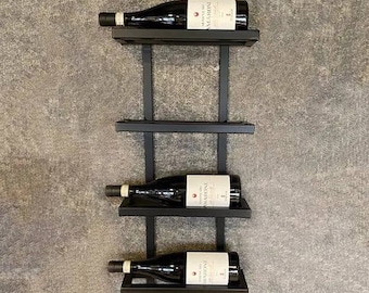 Wandmontage wijnrek, wijnhouder, metalen wijnrek, wandmontage wijnrek, Housewarming Gift, Wall Decor Z-13