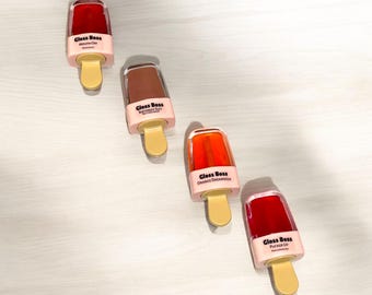 Gloss Boss Non Sticky Hydrating Radiant Shine Handmade Tinted & Flavored Popsicle Lip Gloss