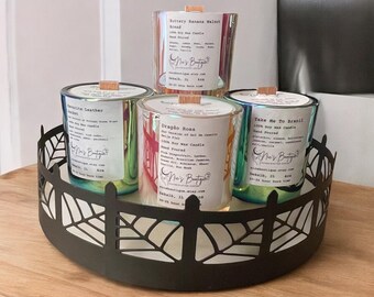 Soy Wax Wooden Wick Handcrafted Handmade 4oz Prism Vessel 100% Soy Wax Clean Burn 20-25 Hour Burn Time