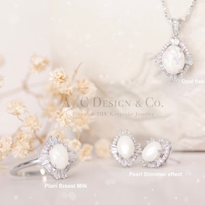 Vintage Oval Breastmilk Jewelry DIY Kit | Breastmilk Jewelry Set