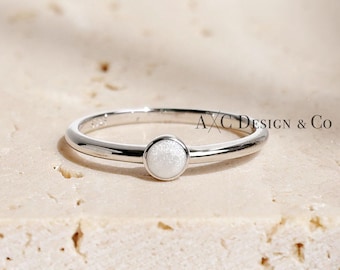 Minimalist Round Solid Silver S925 Mother's Keepsake Milk Ring - DIY Kit