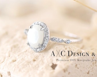 Classic Oval Ring Milk Keepsake Ring - DIY Kit