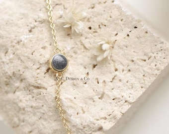 18K Vermeil Gold Minimalist Pet Cremation Adjustable Bracelet - DIY KIT