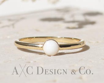 Solid 18K Gold Breastmilk Ring DIY Kit | Minimalist Round Ring
