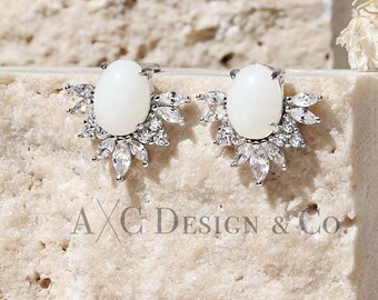 Angel Wing Solid Silver Oval Mother's Keepsake Milk Earrings - DIY kit