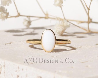 18K Gold Vermeil Minimalist Oval Mother's Keepsake Milk Ring - DIY Kit