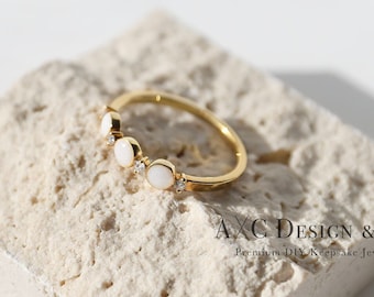 Minimalist Solid 18K Gold Pearl Breastmilk Band (DIY KIT) - Cremation | Keepsake