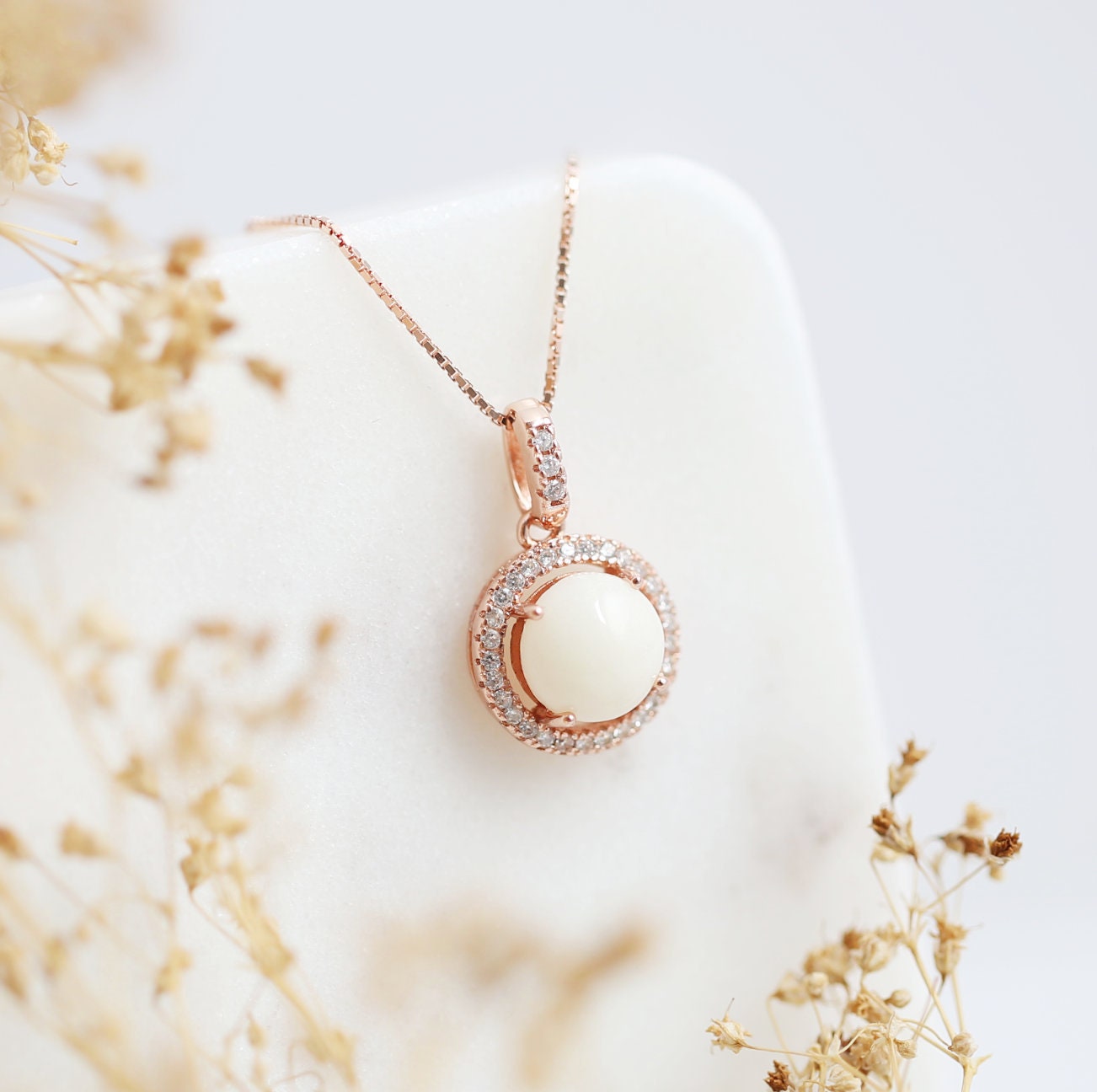 Round Halo Breastmilk Necklace (DIY KIT)