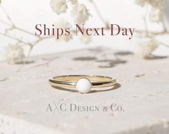 18K Gold Vermeil Minimalist Round Breastmilk Ring - DIY Kit