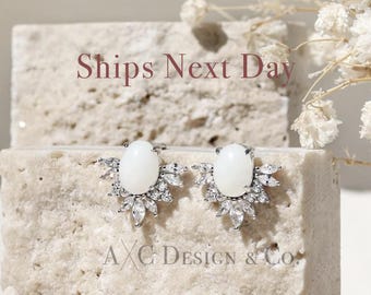 Angel Wing Solid Silver Oval Breastmilk Earrings - DIY kit