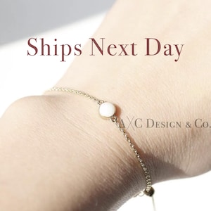 18K Vermeil Gold Minimalist Breastmilk Round Adjustable Bracelet - DIY KIT
