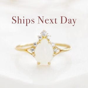 DIY Breastmilk Ring Kit: Vintage Crown Teardrop, 14K Gold-Plated