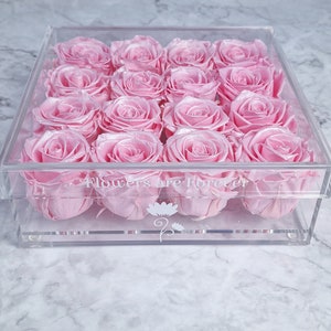 Preserved Pink Roses That Lasts a Year Mothers Day Gift Anniversary gift Valentines day gift Home Decor Birthday Gift