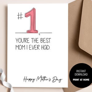Printable Mother&#39;s Day Card | instant download | printable card | mother&#39;s day card | funny mother&#39;s card | digital card | mother&#39;s day