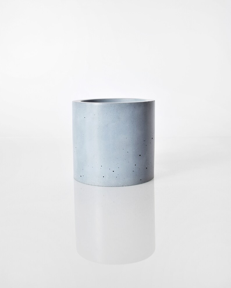 flower pot indoor, minimalist plant pot, concrete planter, medium planter, succulent planter, flower pot image 2