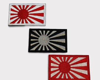 1x JAPAN flag patch Japanese Rising Sun Nippon Iron On Embroidered Applique 