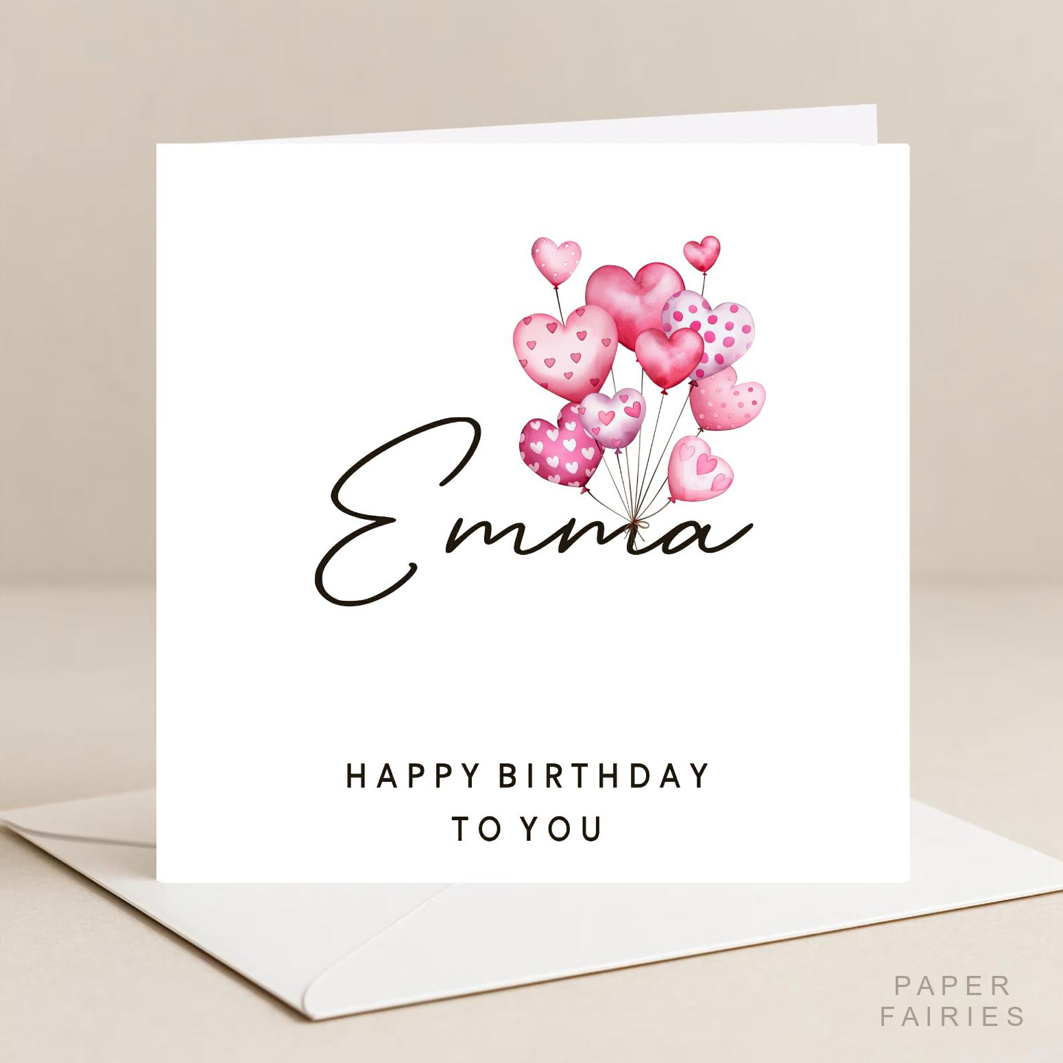 Birthday Card for Her, Birthday Card Ladies, Personalised Birthday Card