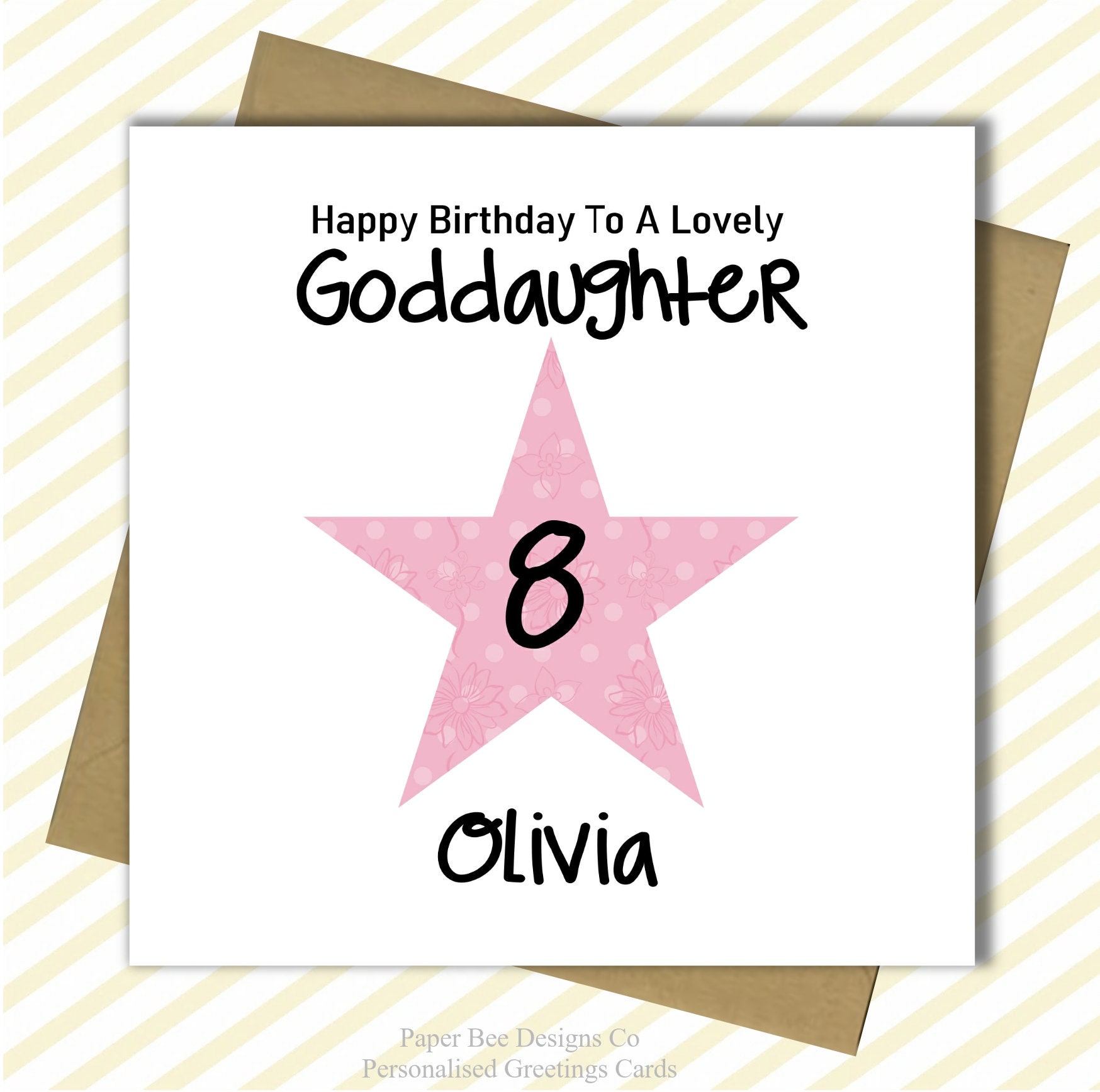 Personalised Goddaughter Birthday Card 1st 2nd 3rd 4th 5th Etsy